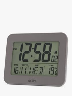 Acctim Oslo LCD Digital Alarm Clock - view 2, Grey