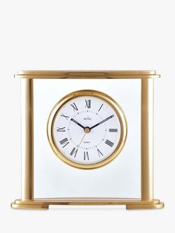 Acctim Colgrove Roman Numeral Mantel Clock, Gold, Gold