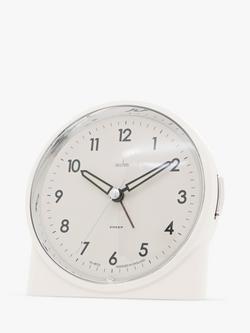 Acctim Grace Non-Ticking Sweep Analogue Alarm Clock - view 2, Buttermilk