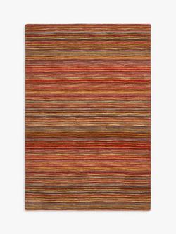 John Lewis Stria Stripe Rug, Red/Multi