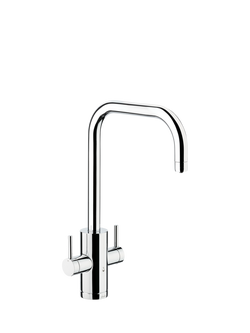 Abode Pronteau Province 4-in-1 Steaming Hot Water Swivel Spout 2 Lever Kitchen Tap, Chrome