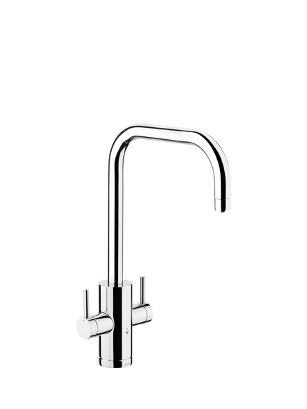 Abode Pronteau Province 4-in-1 Steaming Hot Water Swivel Spout 2 Lever Kitchen Tap, Chrome