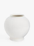 John Lewis Wave Glazed Stoneware Urn Vase, H24.5cm, Cream