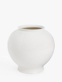 John Lewis Wave Glazed Stoneware Urn Vase, H24.5cm, Cream, Natural