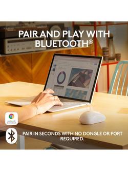 Logitech M240 Silent Bluetooth Wireless Mouse - view 2, Offwhite