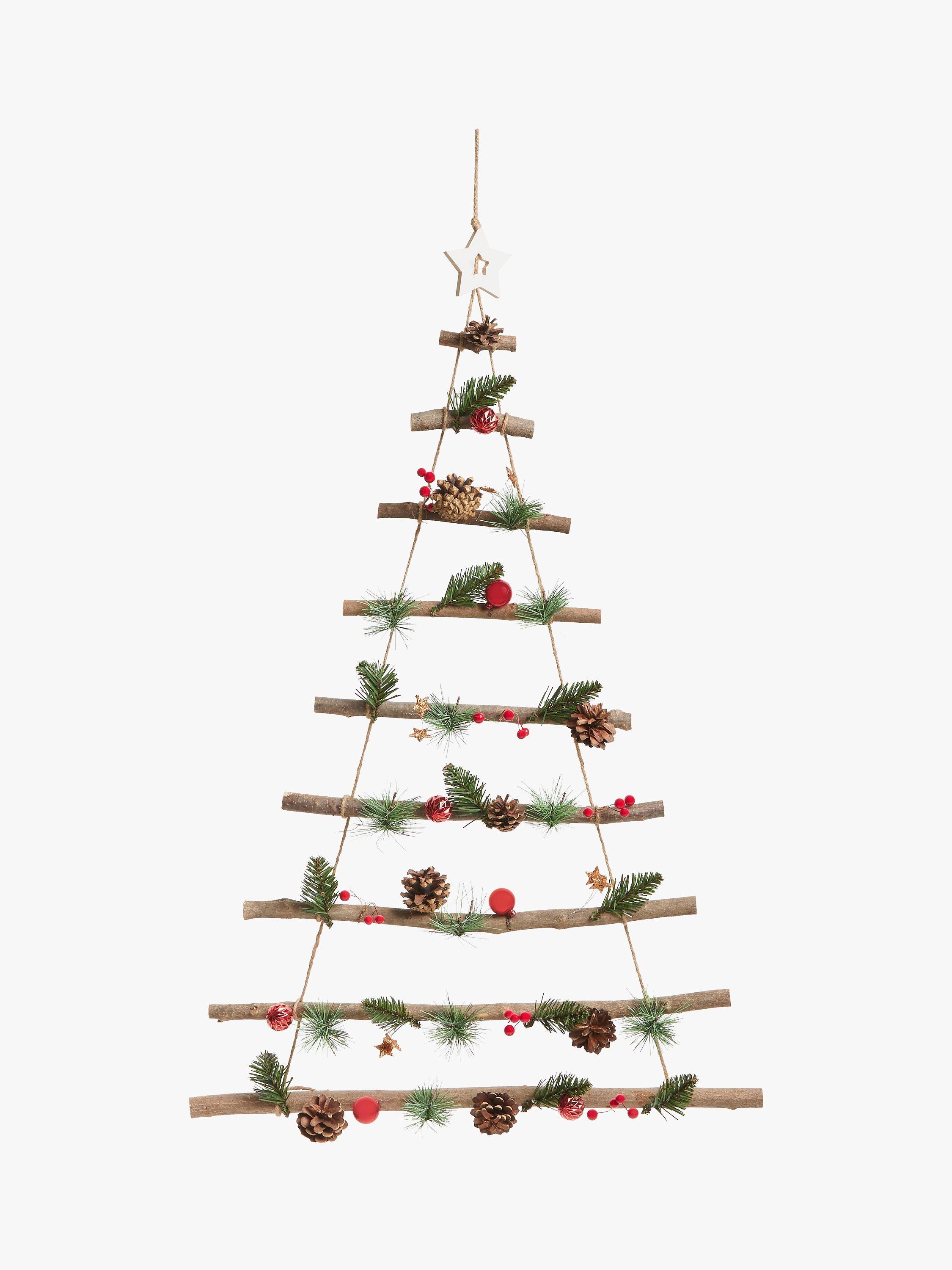 John Lewis Christmas Cottage Ladder Tree Wall Decoration
