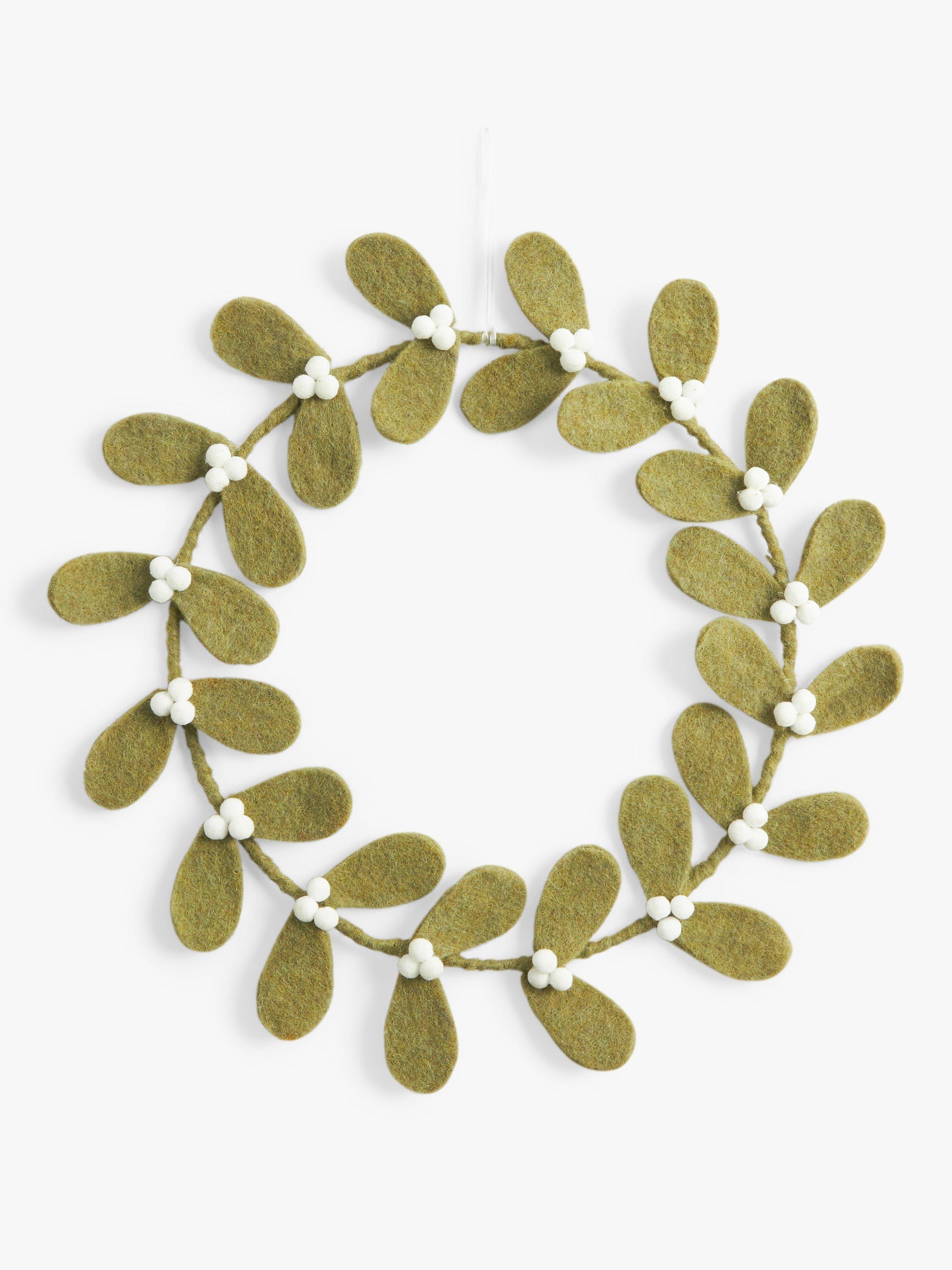 John Lewis Polar Planet Felt Mistletoe Wreath