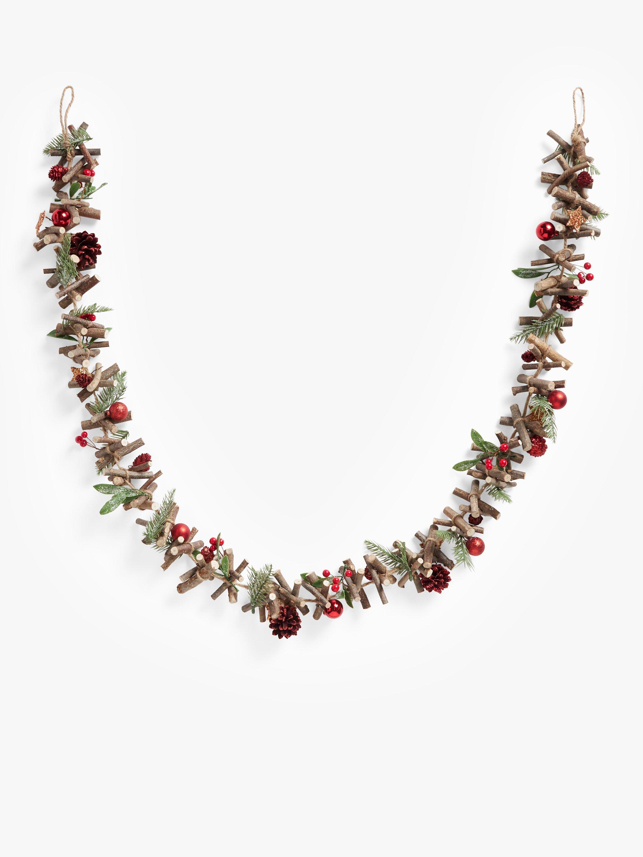 John Lewis Christmas Cottage Stick Garland