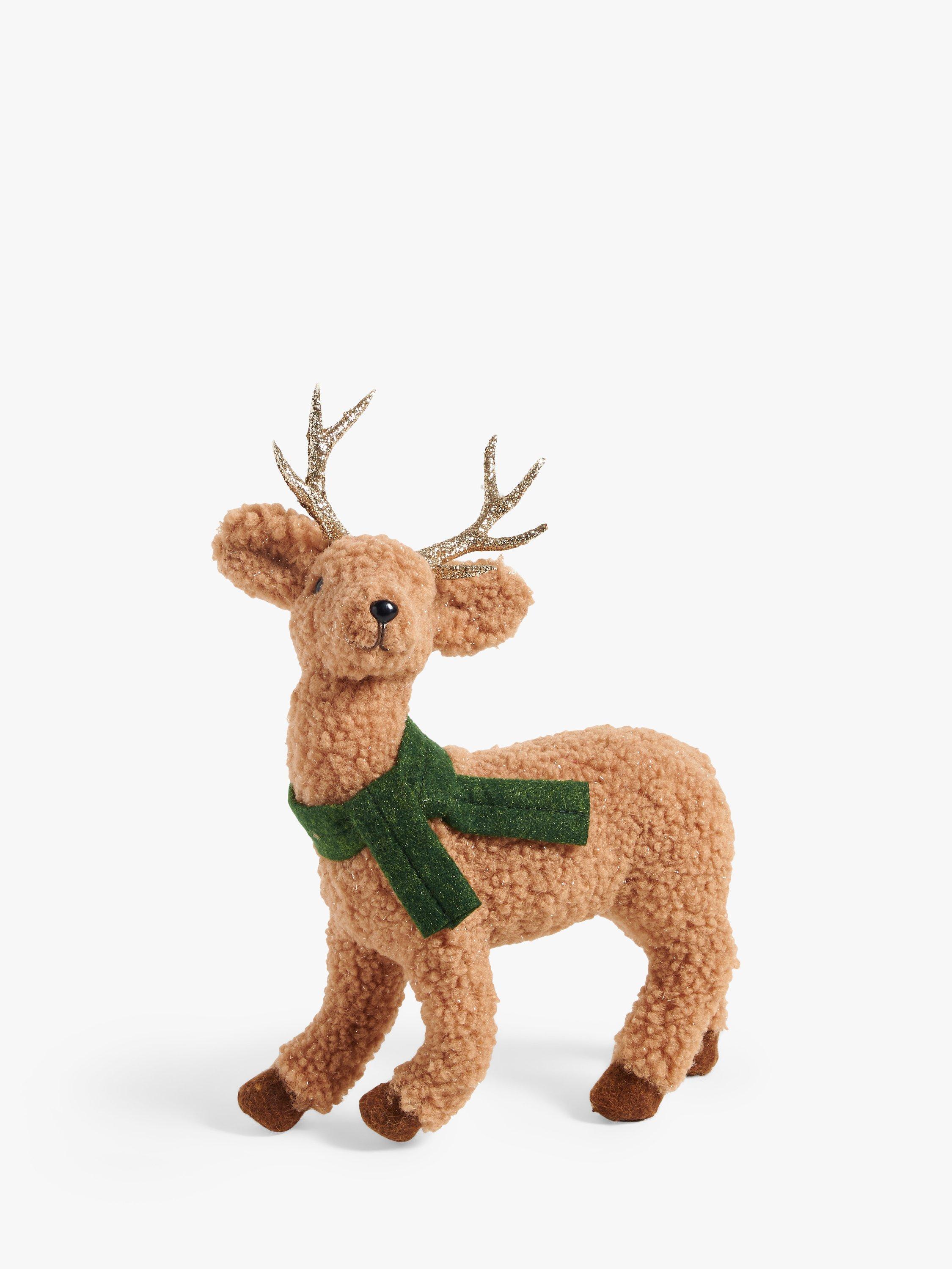 John Lewis Christmas Cottage Teddy Deer Figure