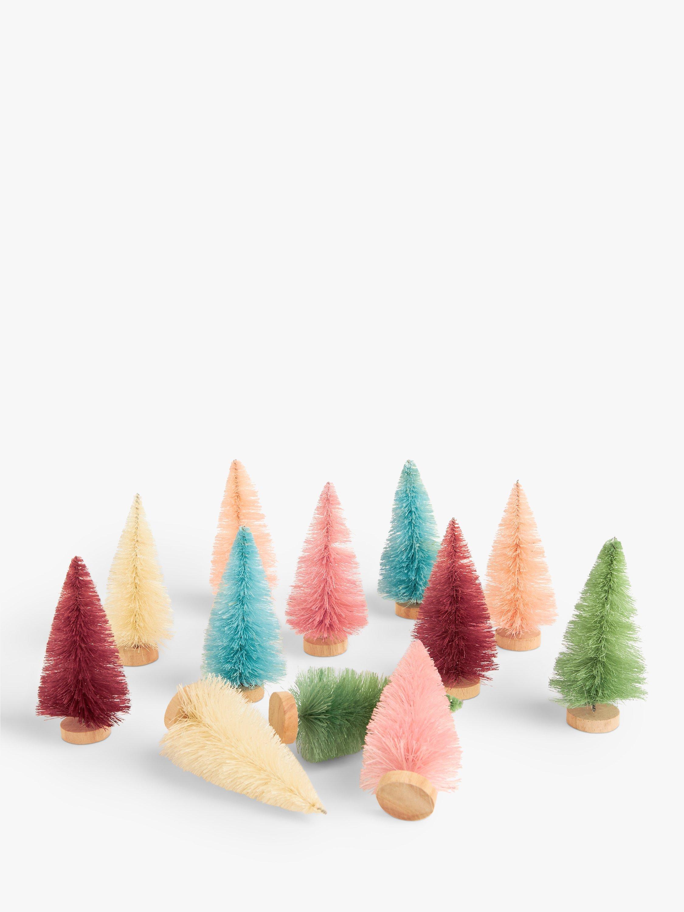 John Lewis Rainbow Time Capsule Mini Brush Table Trees, Box of 12