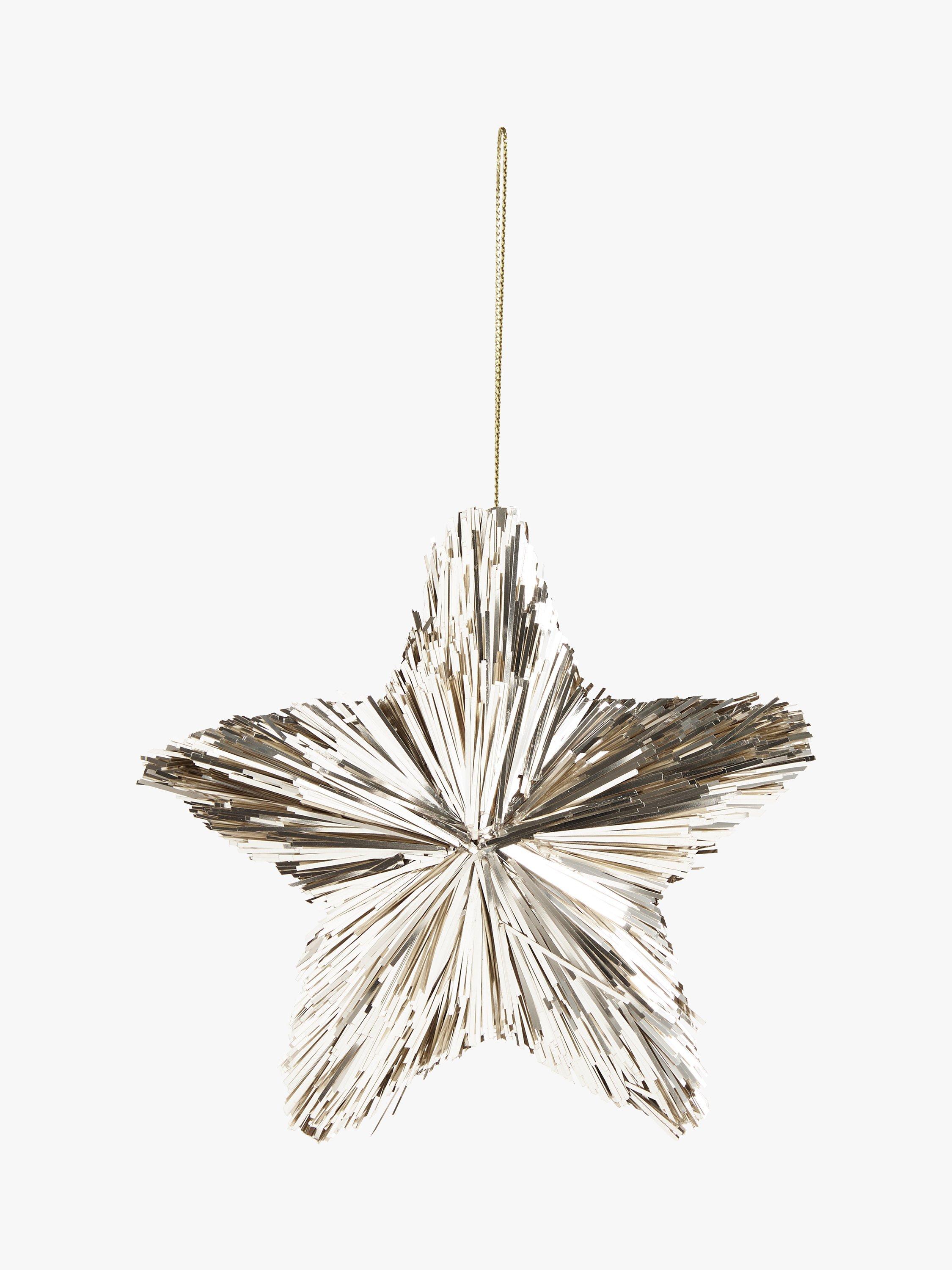 John Lewis Winter Fairytale Tinsel Tree Decoration, Gold