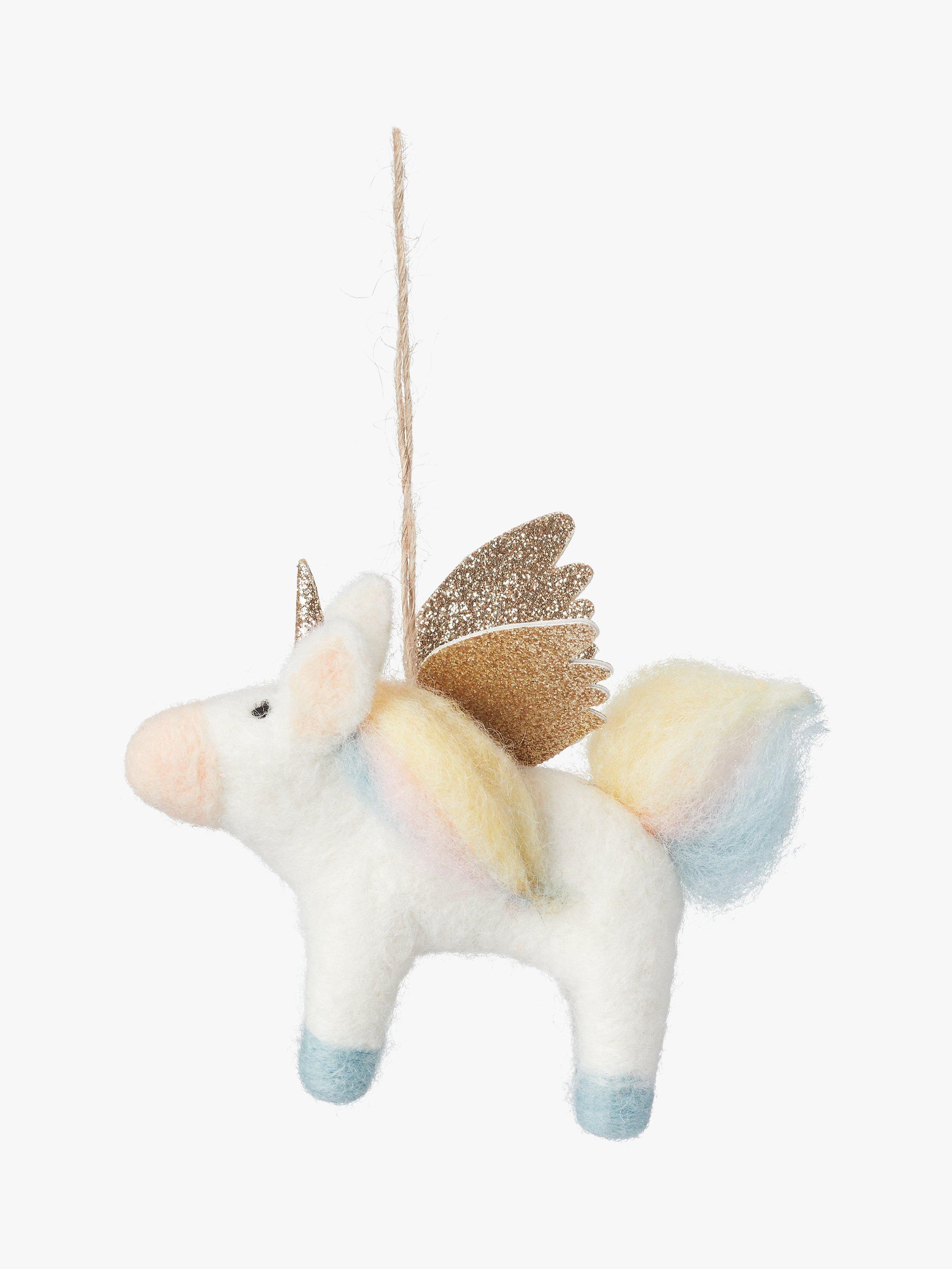John Lewis Winter Fairytale Felt Unicorn Tree Decoration
