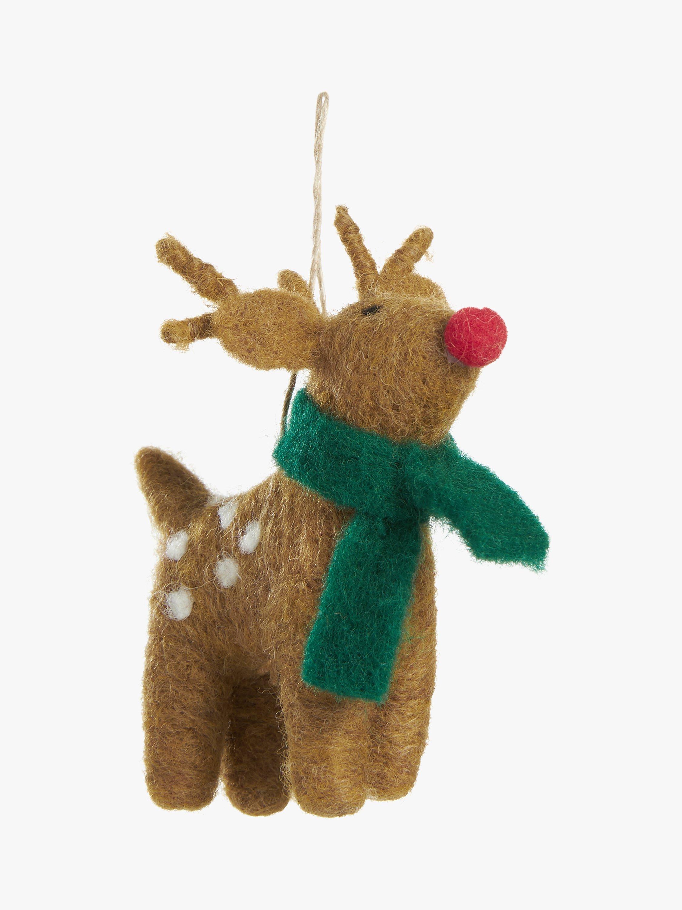 John Lewis Christmas Cottage Felt Rudolph Tree Decoration