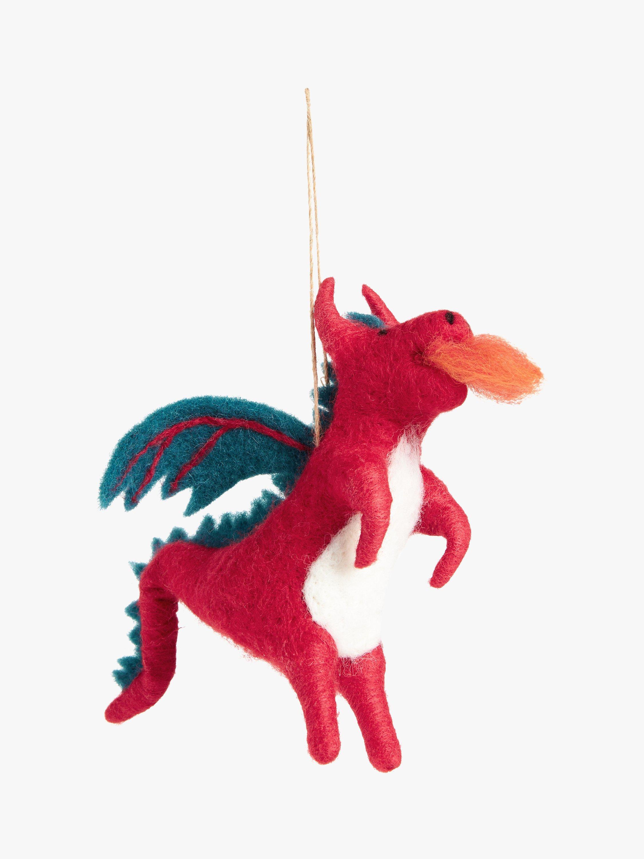 John Lewis Royal Fairytale Felt Fire Dragon Tree Decoration