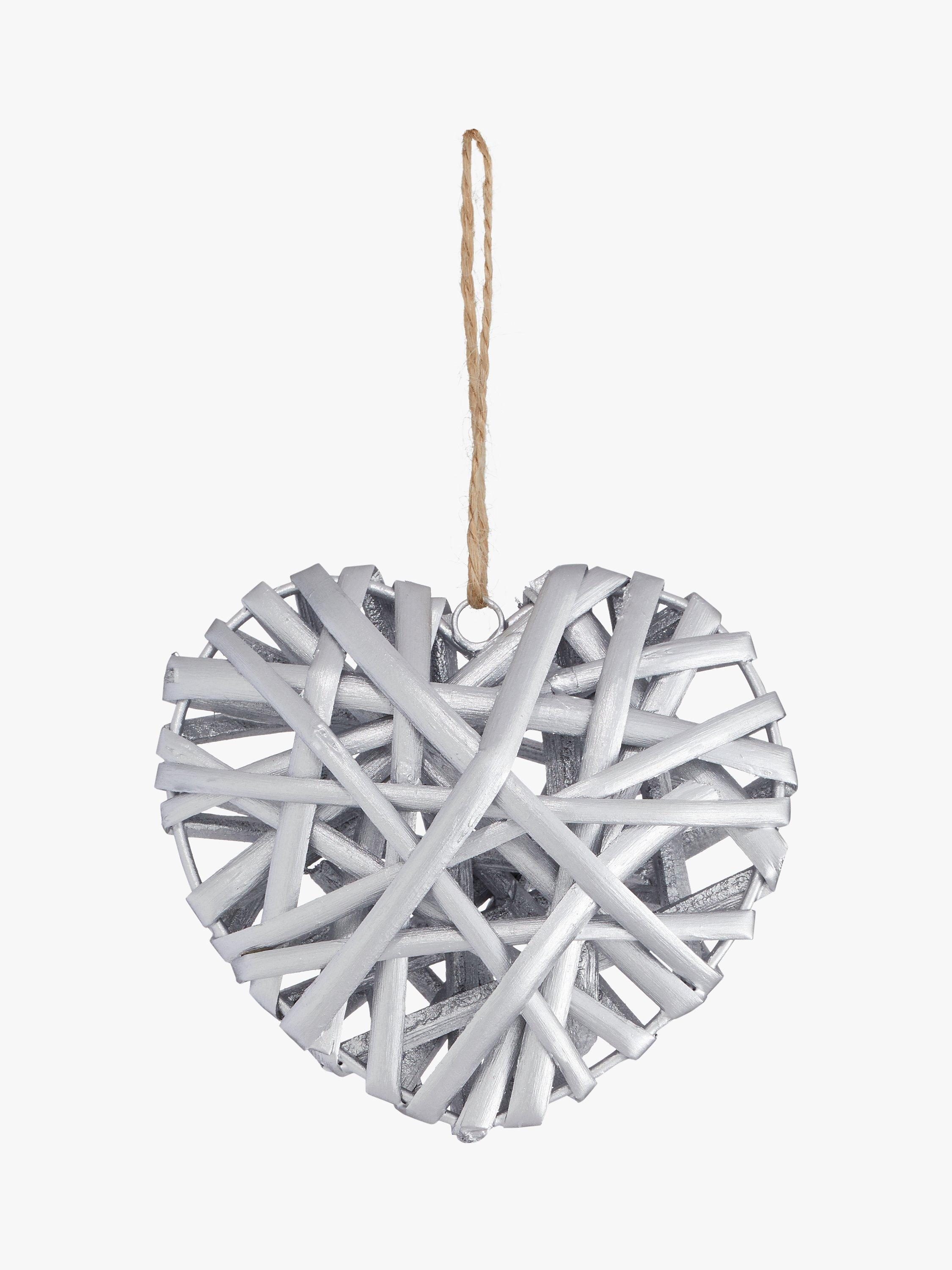 John Lewis Polar Planet Rattan Heart Tree Decoration