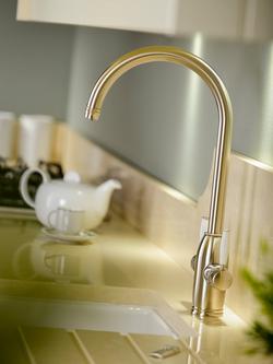 Abode Pronteau Province 4-in-1 Steaming Hot Water Swivel Spout 2 Lever Kitchen Tap - view 2, Brushed Nickel