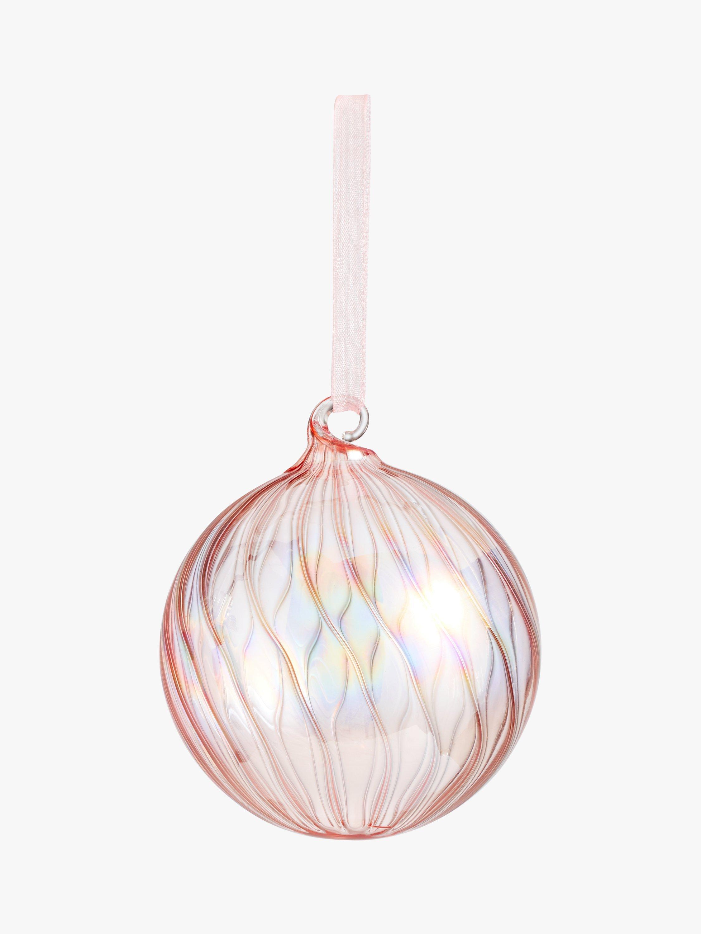 John Lewis Winter Fairytale Ribbed Spherical Bauble