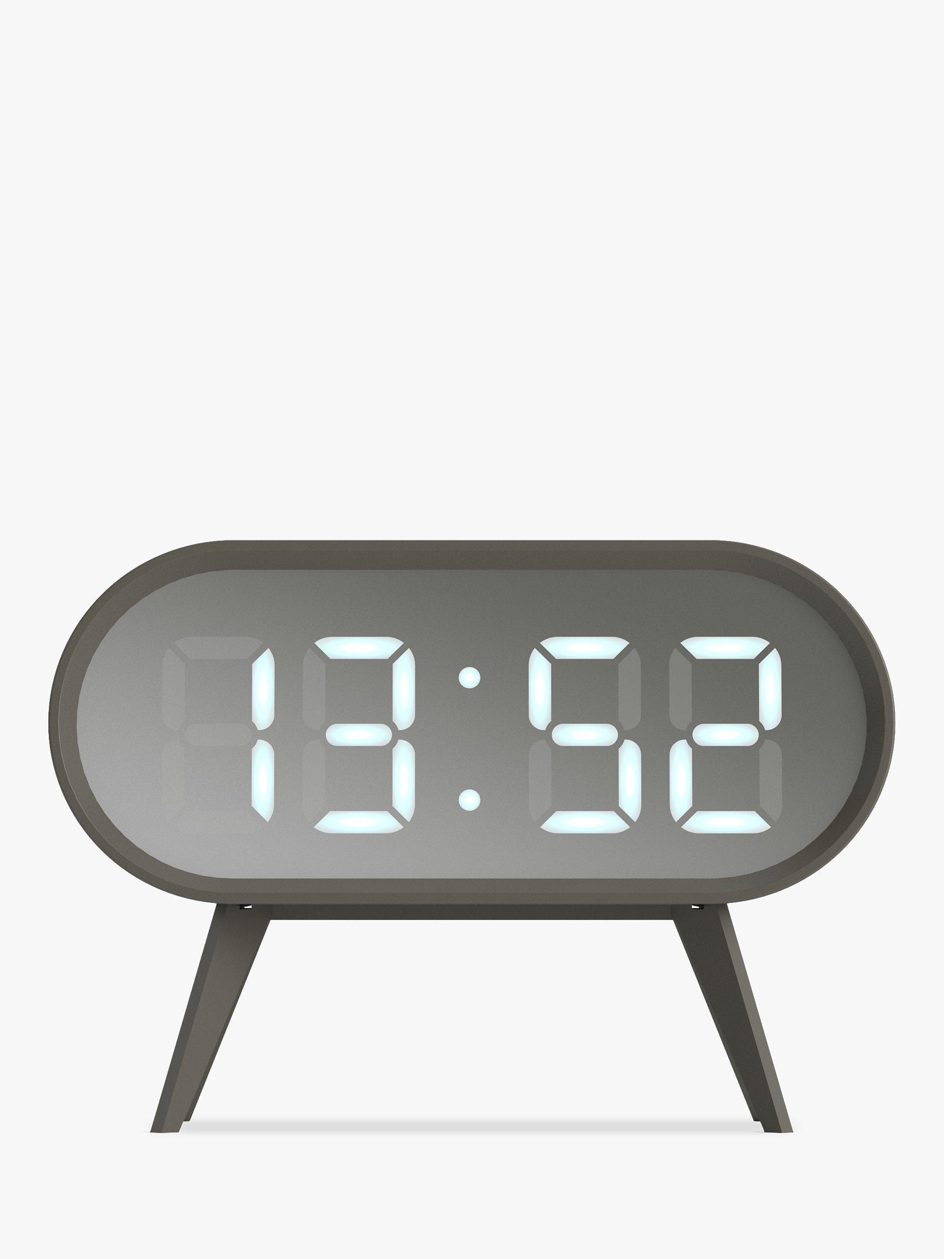 Space Hotel Cyborg LED Digital Alarm Clock, Grey