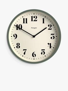 Newgate Clocks Number Four Quartz Analogue Wall Clock, 30cm, Asparagus Green