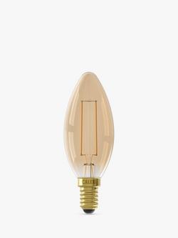 Calex 3.5W E14 LED Dimmable Candle B35 Bulb, Gold, Gold