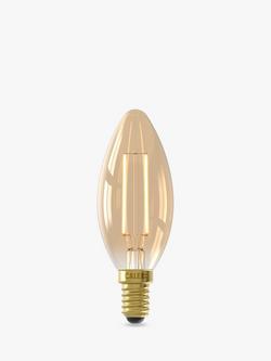 Calex 3.5W E14 LED Dimmable Candle B35 Bulb, Gold - view 2, Gold