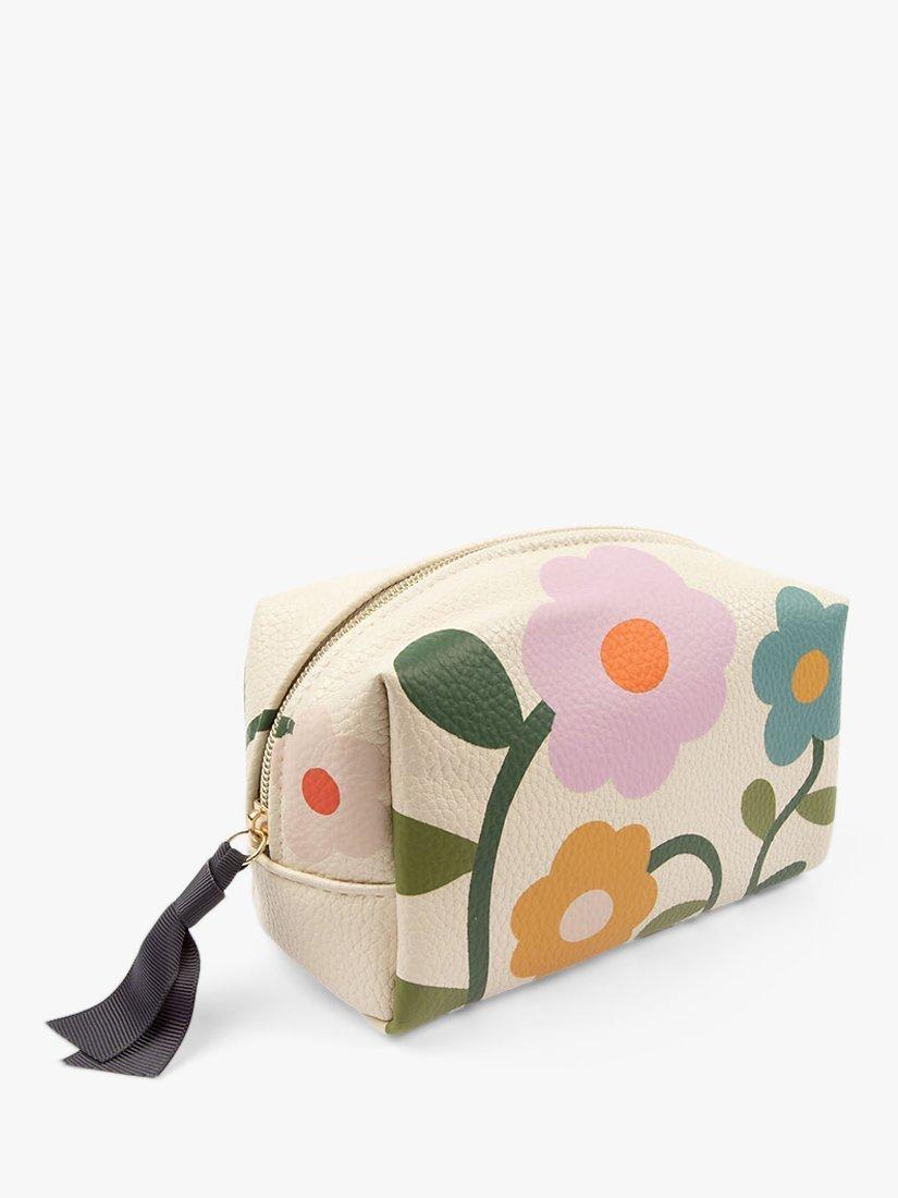 Caroline Gardner Floral Cube Cosmetic Bag, Multi
