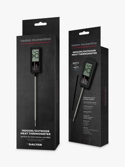 Salter Heston Blumenthal Precision 2-In-1 Indoor/Outdoor Meat Thermometer, Black