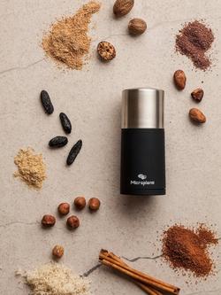 Microplane Stainless Steel 2-in-1 Spice Mill, Black/Silver - view 2, Black/Silver