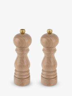 Peugeot Paris u'Select Manual Adjustable Beech Wood Salt & Pepper Mills, Set of 2, 18cm, Natural