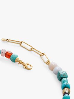 Monica Vinader Freedom Beaded Mixed Gemstone Bracelet, Gold - view 2, Gold