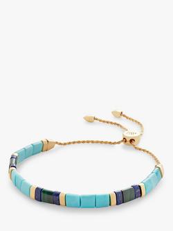 Monica Vinader Delphi Turquoise Bracelet, Gold, Gold