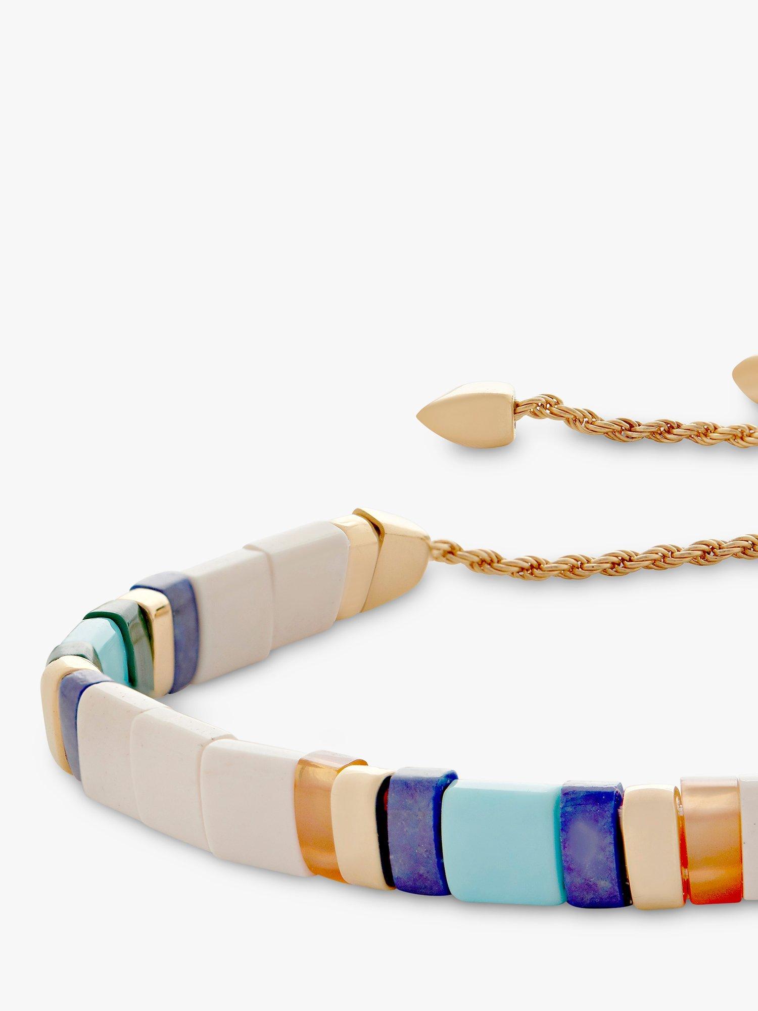 Product image 2 of 4, which shows Monica Vinader Delphi Jasper Gemstone Bracelet, Gold