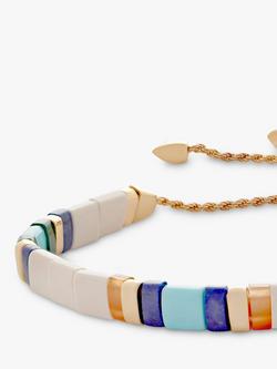 Monica Vinader Delphi Jasper Gemstone Bracelet, Gold - view 2, Gold