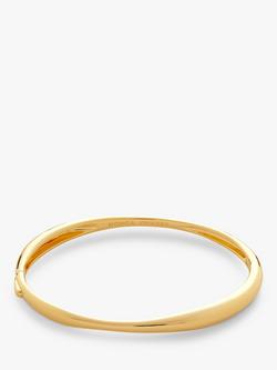 Monica Vinader Nura Reef Thin Bangle, Gold, Gold