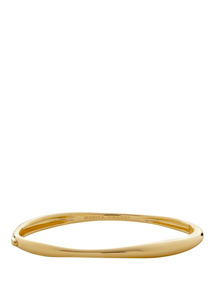 Monica Vinader Nura Reef Thin Bangle, Gold, Gold