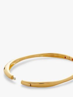 Monica Vinader Nura Reef Thin Bangle, Gold - view 2, Gold
