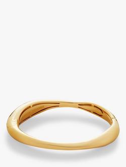 Monica Vinader Nura Reef Wide Bangle, Gold, Gold