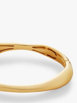 Monica Vinader Nura Reef Wide Bangle, Gold - view 2, Gold