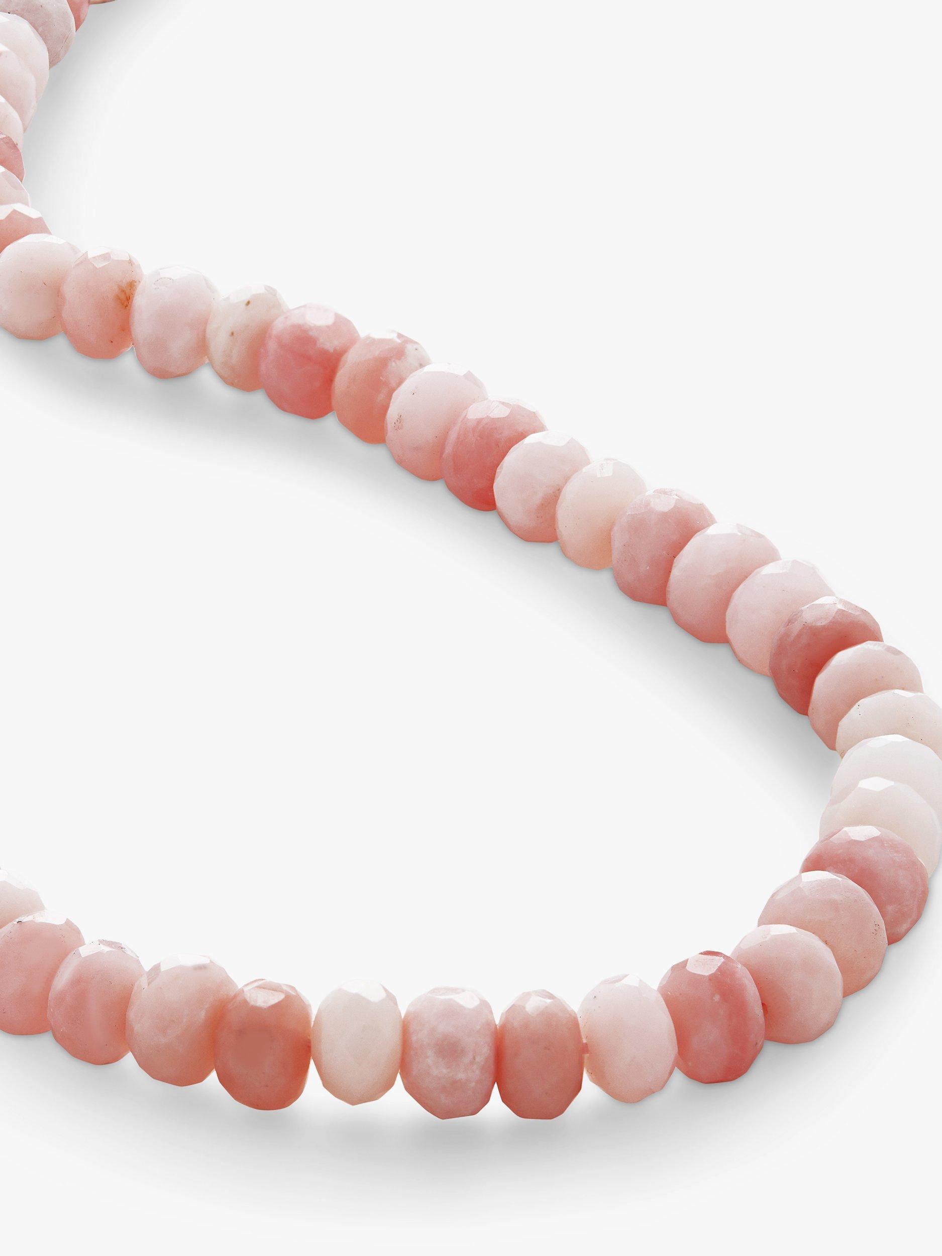 Product image 2 of 4, which shows Monica Vinader Love Beaded Opal Necklace, Pink