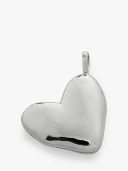 Monica Vinader Heart Locket Charm, Silver, Silver