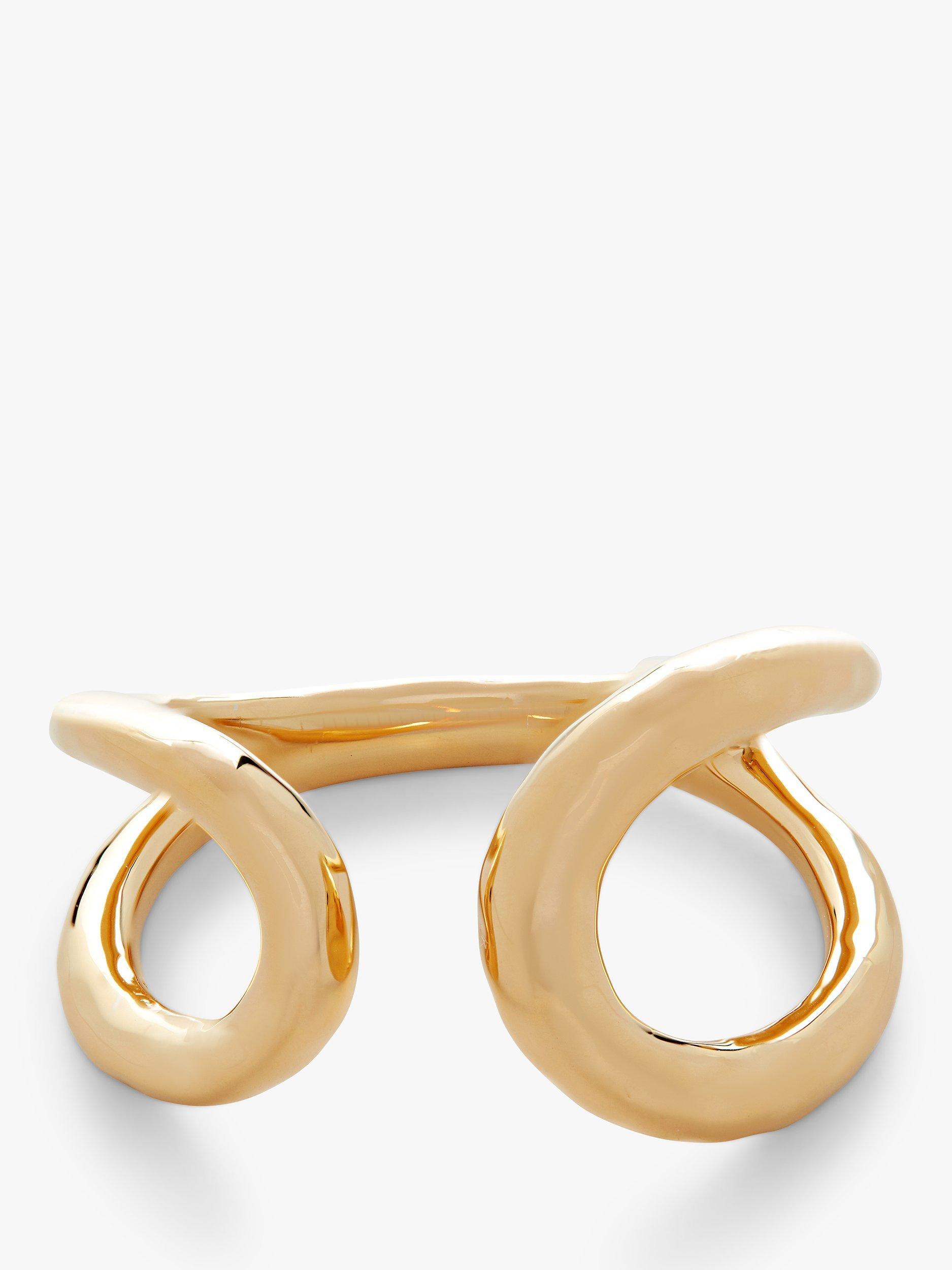 Monica Vinader Flow Wrap Ring, Gold, I