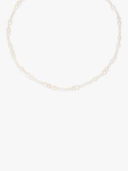 Astrid & Miyu Freshwater Pearl Beaded Necklace, White, White