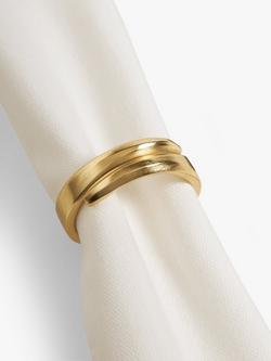 John Lewis Metal Napkin Ring, Set of 4, Gold - view 2, Gold Gold