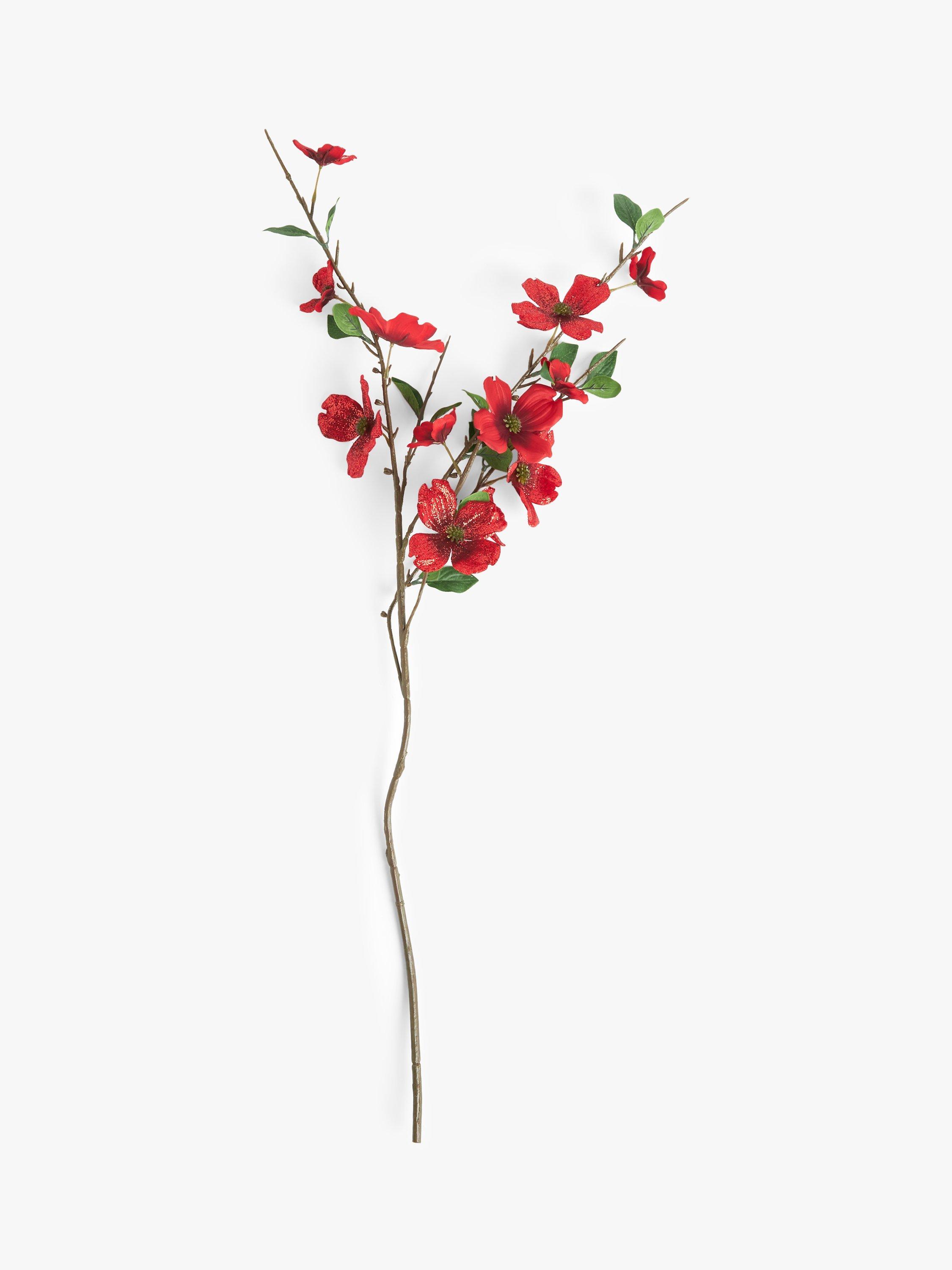 John Lewis Royal Fairytale Dogwood Spray, Red