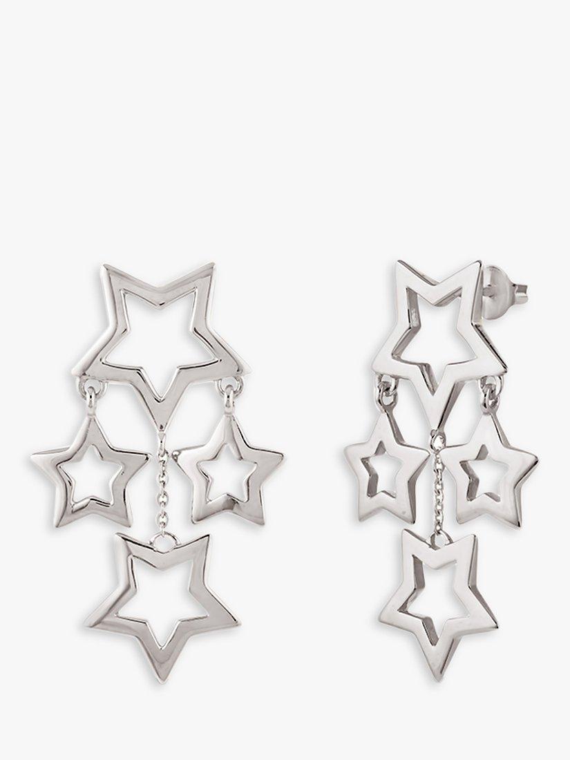 Dinny Hall Star Chandelier Drop Earrings, Silver