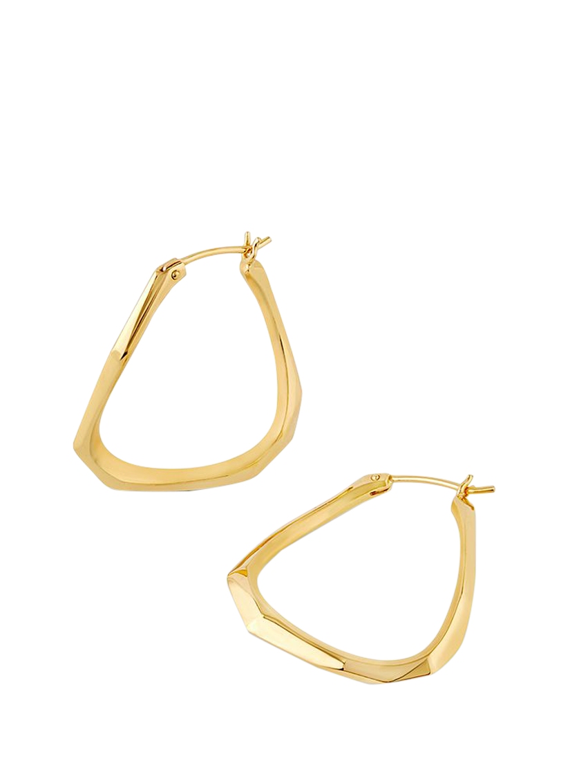 Dinny Hall Thalassa Faceted Medium Hoop Earrings, Gold