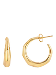 Dinny Hall Thalassa Tapering Faceted Chunky Hoop Earrings, Gold