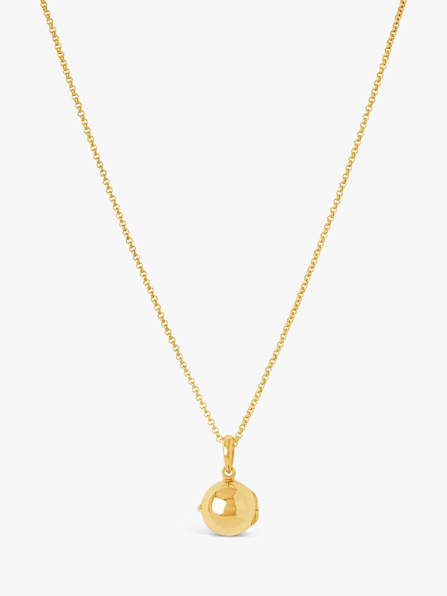 Product image 1 of 3, which shows Dinny Hall My World Small Orbit Locket Pendant Necklace, Gold