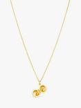 Dinny Hall My World Small Orbit Locket Pendant Necklace, Gold