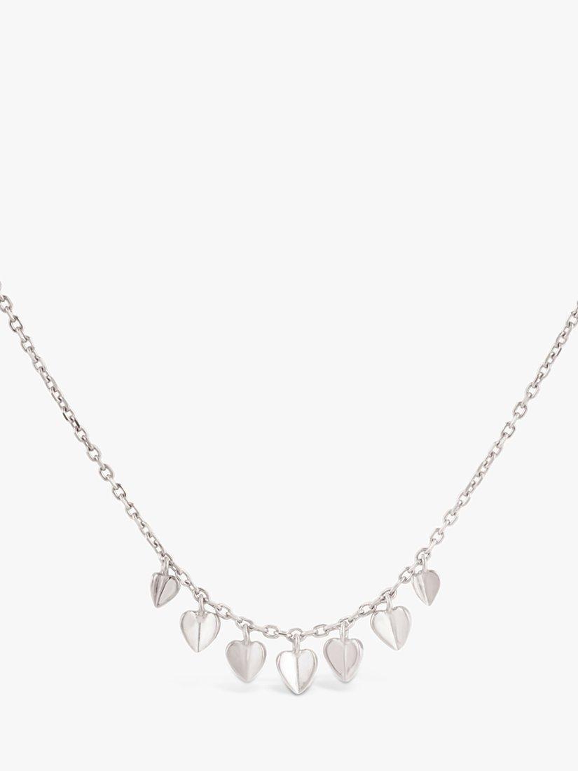 Dinny Hall Bijou Folded Heart Necklace, Silver